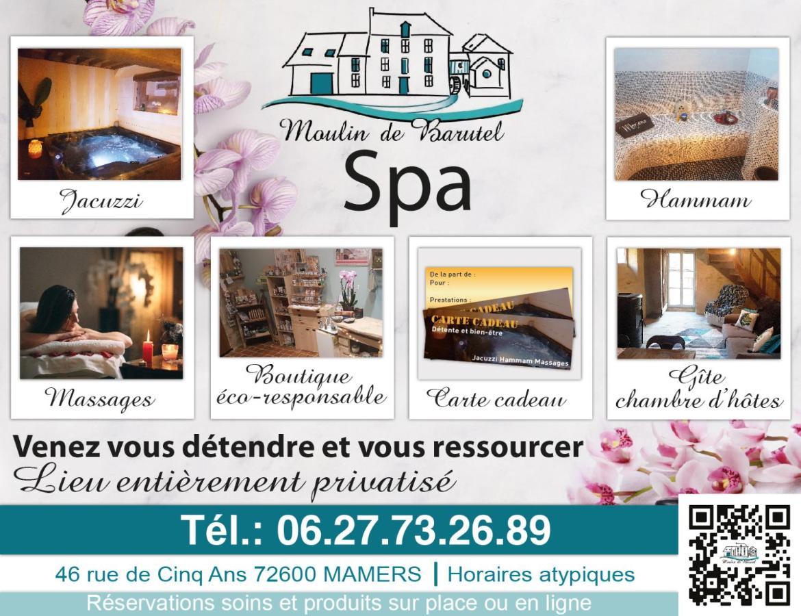 Gite Du Moulin De Barutel Mamers,Avec Spa Et Hammam Sur Reservation Payant Екстериор снимка